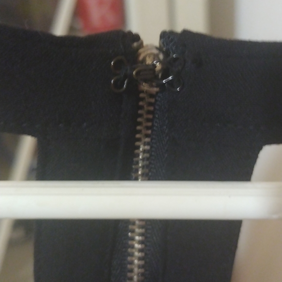 4/$20 Gorgeous cream colored dress with cutouts and black trim-M - Picture 4 of 7